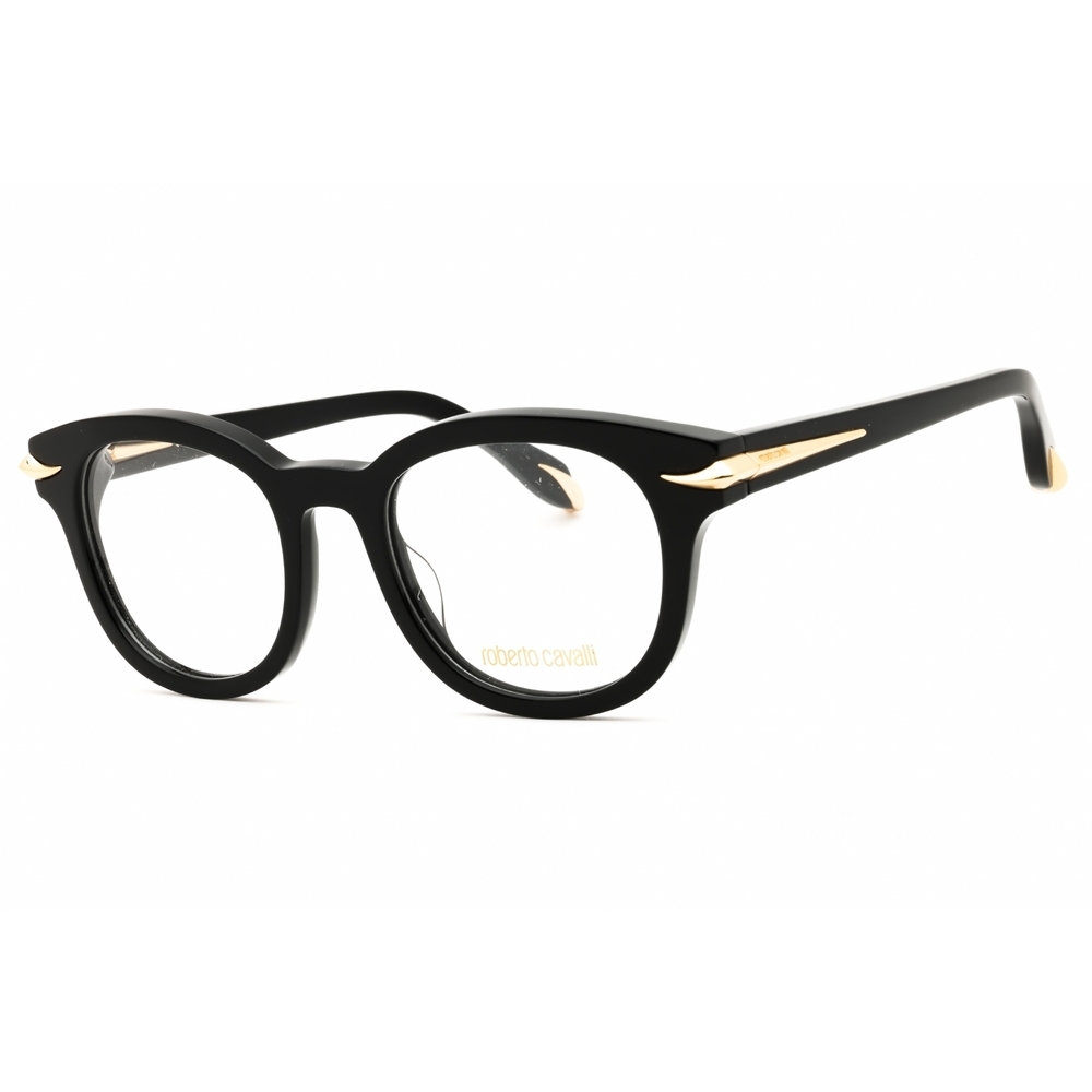 Roberto Cavalli VRC044M Eyeglasses Black Acetate Round